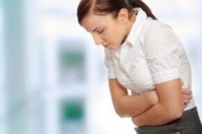 Constipation in a woman is a symptom of the presence of parasites.