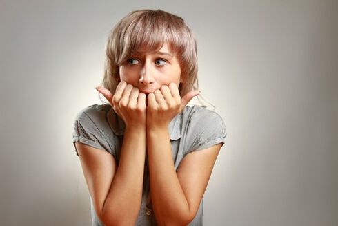The girl thinks about eliminating parasites from the body.